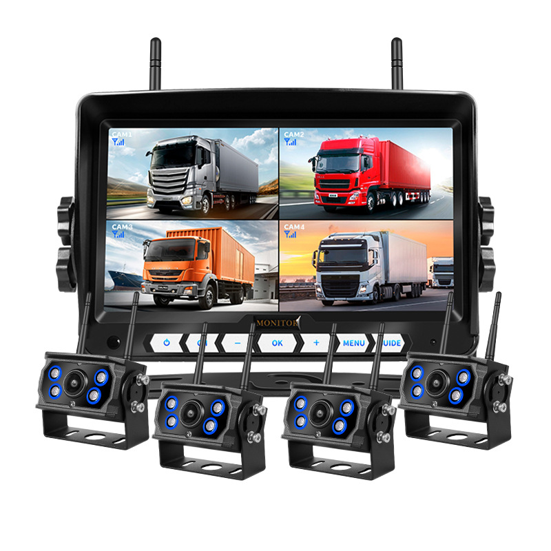 7 inch 4CH Wireless Monitor+4PCS Wireless Back Up Cameras