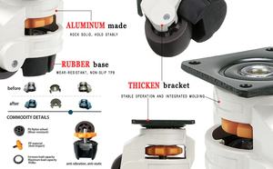 Einziehbare Nivel lier maschinen rollen Hochleistungs-Maschinen möbel Höhen verstellbare Nachlauf räder - Product Image 6