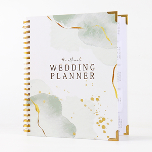 Impression couverture rigide planificateur <span class=keywords><strong>de</strong></span> mariage personnalisation personnalisation mon livre <span class=keywords><strong>de</strong></span> mariage <span class=keywords><strong>de</strong></span> rêve avec bords dorés - Product Image 1