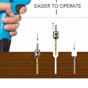 Yiduo Auger <b>Drill</b> <b>Bit</b> 6.35mm <b>Titanium</b> Coated For Woodworking Electric <b>Drill</b> Use - Product Image 1