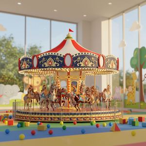 High Quality Yamoo Used Alloy Outdoor <b>Carousel</b> Twister Fairground Ride Toy <b>Horse</b> for Kids - Product Image 1