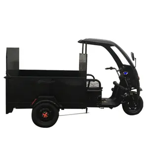 Triciclo eléctrico pequeño OEM, camión de basura, suministro de fábrica, limpieza de elevación automática, camiones de saneamiento
