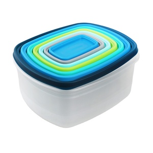 New 7pcs home organization stackable collapsible plastic boxes kitchen storage containers