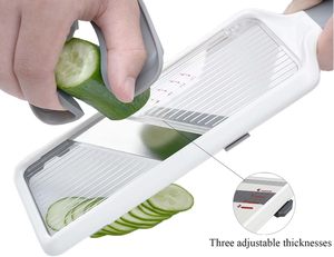 <span class=keywords><strong>Mandoline</strong></span> multifonctionnelle pour légumes – Trancheuse réglable en acier inoxydable pour fruits et légumes, coupe-choux - Product Image 2