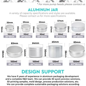 Premium Eco Friendly Aluminum Cosmetic Packaging, Empty Aluminum Bottles, Jars & Tubes for Skincare Packaging - Product Image 4