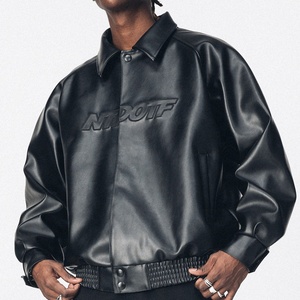 <span class=keywords><strong>Giacca</strong></span> in <span class=keywords><strong>Pelle</strong></span> PU Personalizzata per <span class=keywords><strong>Uomo</strong></span>, Giacche da Motociclista in <span class=keywords><strong>Pelle</strong></span> Nera Goffrata, Produttori - Product Image 4