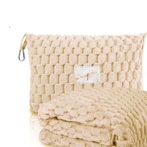 Travel Foldable Camping Sheet with Storage for Train Camping Hiking Soft Travel Blanket Airplane Blanket - Product Image 1
