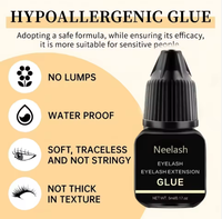 Colle adhésive pour extensions de cils de haute qualité, noire, en mini-emballage en vrac, personnalisable, forte, à séchage rapide, marque privée