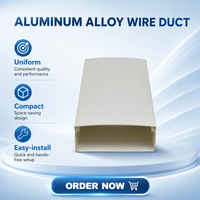 Tahan air tahan aus tahan api kantor dan rumah tangga PVC jalur ekstruder garis aluminium alur kabel PVC Trunking