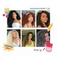 Offre Spéciale 14 pouces 18 pouces en gros bouclés crochet tresse freetress gogo curl crochet cheveux gris ombre crochet cheveux