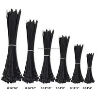 Attaches de câble en plastique nylon emballées pour 100 pièces
