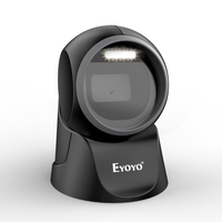 Lector de Códigos de Barras Omnidireccional Automático con Sensor Eyoyo, Escáner de Códigos de Barras de Escritorio 1D 2D para Supermercados y Tiendas