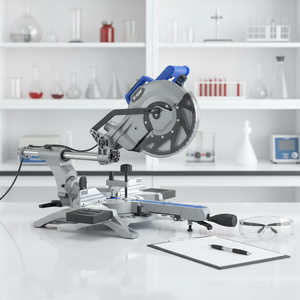 <span class=keywords><strong>Scie</strong></span> à <span class=keywords><strong>onglet</strong></span> composée G-max de qualité industrielle, base en aluminium, moteur puissant 2100W, 305mm - Product Image 4