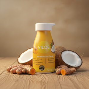 Viloe Bebida Probiótica de <span class=keywords><strong>Leche</strong></span> de Coco y Cúrcuma de 80 ml, Bebida de Bacterias Lácticas Ácidas para Niños y Adultos - Product Image 4