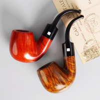 Pipe à tabac en bois vert alligator Bent Briar Différentes couleurs de traitement Pipe à fumer
