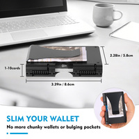 Portefeuille en aluminium anti-RFID pour homme, porte-cartes de crédit, usinage CNC, anti-scannage, portefeuille pour cartes bancaires