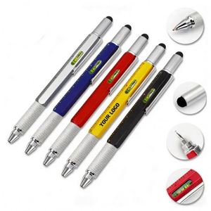6 1 Multifunction Tool Logo <b>Color</b> and Engineering With Inch Scale in <b>Multi</b> Ballpoint <b>Pen</b> Custom Promotional Gifts - Product Image 1