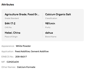 แคลเซียมฟอร์เมตหลายเกรด 98% |   สารเติมแต่งปูนซีเมนต์อุตสาหกรรม สำหรับใช้ในอุตสาหกรรมอาหาร ชนิดผงผลึก - Product Image 6