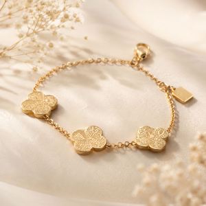 Islam Muslim <b>Arabic</b> Allah Gratitude Trust God Clover <b>Gold</b> Stainless Steel Pendant <b>Necklace</b> for Women Gift Fashion Jewelry - Product Image 5