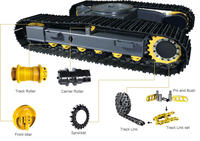 Pièces de train de roulement pour engins lourds : Maillons de chenille en acier et pas de chaîne de chenille pour Bulldozer et Mini-excavatrice (Ex200, D6r, D6h, D6c, D5h)