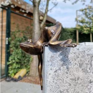 สัตว์สมัยใหม่บ่อกลางแจ้งตกแต่งโลหะสวนศิลปะบรอนซ์ขนาด<span class=keywords><strong>ใหญ่</strong></span>รูปปั้นกบสัตว์ตกแต่งงานศิลปะประติมากรรมกบบรอนซ์ - Product Image 4