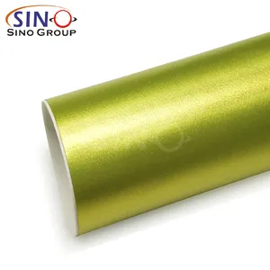 CM-15 Chrome Matte Fluorescent Green Super Stretchable Factory Wholesale Price Motor Car Body Wrap Sticker Paper