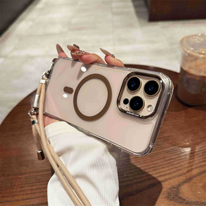 Funda transparente de acrílico para iPhone 14 Plus con cordón para el cuello, correa cruzada para iPhone 17. - Product Image 5