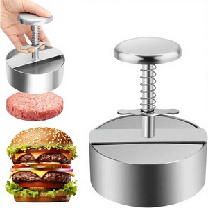 Prensa <span class=keywords><strong>para</strong></span> Hamburguesas Antiadherente y Ajustable de Alta Resistencia con Botón de Resorte <span class=keywords><strong>para</strong></span> Hamburguesas de Carne y BBQ - Product Image 3