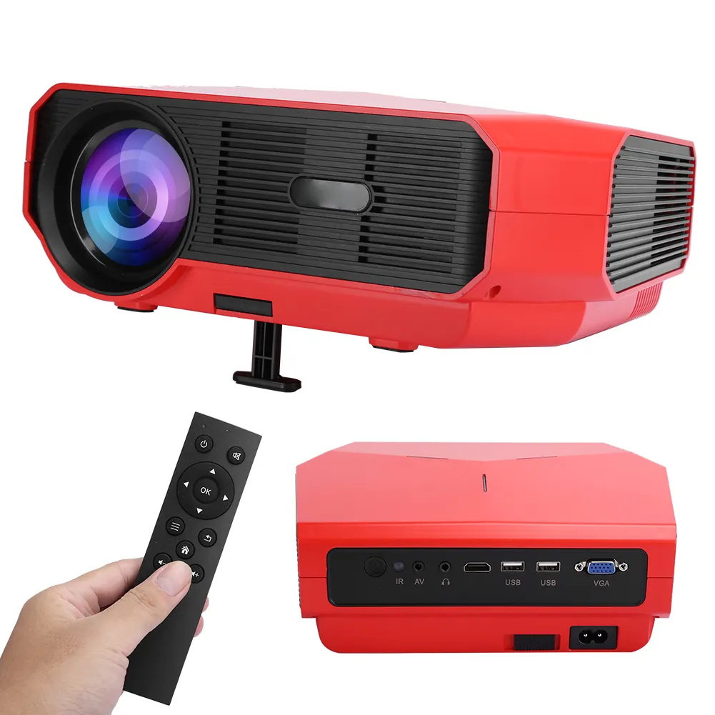 Offre Spéciale Transjee Projecteur A4300 4800Lumens Natif 720P vidéoprojecteur hd led beamer pour 4K 3D Cinéma