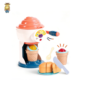 Ensemble de jouets pour machine à crème glacée électrique, cuisine d'imitation pour enfants avec lumière et son, fonctionne avec 2 piles AA, machine à dessert - Product Image 6