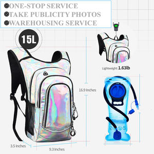 Sac de course personnalisé pour festival rave avec poche d'hydratation de 2 L, sac d'hydratation pour la randonnée, le vélo, les festivals, les raves - Product Image 2