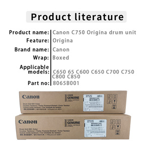 Unité de tambour d'origine pour utilisation dans les modèles C750, 700, 800, <span class=keywords><strong>710</strong></span>, 8065B001 ImagePRESS C60/C65/C600/C650/C660/C700/C710/C750/C800/C810/C850 - Product Image 5
