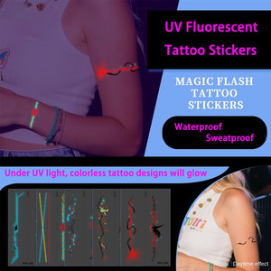 Nueva pulsera <span class=keywords><strong>de</strong></span> Flash mágico incoloro, pegatina <span class=keywords><strong>de</strong></span> tatuaje temporal, diseño fluorescente que cambia <span class=keywords><strong>de</strong></span> Color para el cuerpo <span class=keywords><strong>de</strong></span> los hombres y las mujeres para Bar - Product Image 2