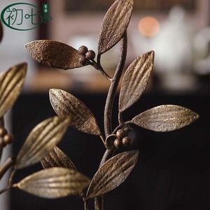 Wrought Iron <b>Candlestick</b> Plant Design Christmas Home Decoration Entryway Table Ornament American Style Candle Holder - Product Image 5