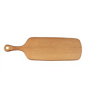 Planche à découper en bois rectangulaire avec poignée, finition naturelle, planche de cuisine non toxique, antidérapante, écologique, passe au lave-vaisselle - Product Image 1