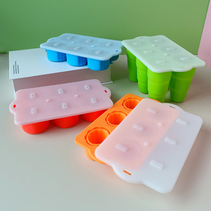 Moule à glaces en silicone pliable, formes multiples (étoile, coquille, cercle, nuage), pour sucettes glacées, gain de place, réutilisable - Product Image 4