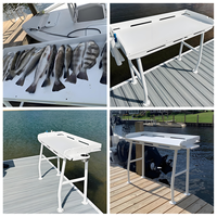 Cadre de table à filet de quai formé sur mesure Station de nettoyage du poisson Support de fabrication de soudage en aluminium