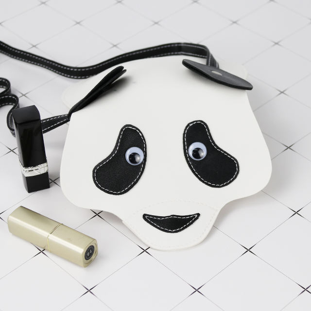 Custom Logo Mini Sling Shoulder Bags for Girls Lovely Panda Kids Crossbody Bag with Cover Closure Type