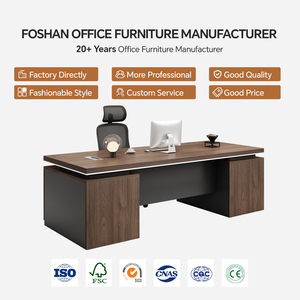 Custom 2024 Modern Luxury Convertible Wooden <strong>Office</strong> Desk Workstation Executive CEO <strong>Table</strong> For Boss Luxury Executive Workstation - Product Image 3