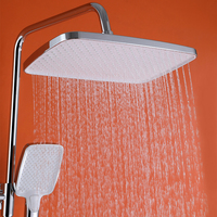 Avatto — ensemble de douche avec mitigeur et pulvérisateur, modèle Piano à 4 fonctions, Chrome, blanc, gris, pour salle de bains