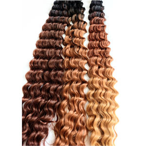 Ekstensi rambut kepang sintetis, 32 inci, 120g/pak, rambut ekstensi kepang, gelombang laut Bohemian, rambut Crochet, gelombang dalam - Product Image 1