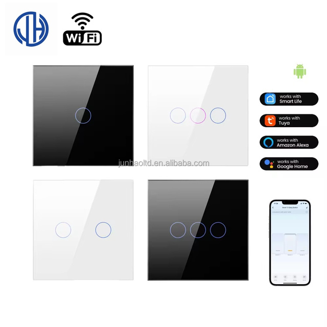 Smart Home Wifi Switches Wall Products Electrical Automation Decor Zigbee Smart Switch Glass Touch Light Tuya Matter 2 Way