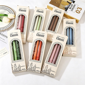 Morandi Color Solid <b>Taper</b> <b>Candles</b> European Style Long Pole <b>Candles</b> Home Indoor Lighting Decorative Wax <b>Candles</b> - Product Image 1
