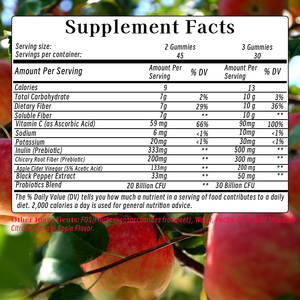 Customized Fiber Gummies Sugar with Black Pepper Extract Probiotics <b>Blend</b> Supports a More Balanced Gut Dietary Supplements Gummi - Product Image 4