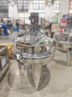 Poêle à ébullition inclinable 200l 300l 500l Marmites industrielles Confiture Sauce Tahini Mixeur Machine à mélanger pour la cuisson