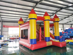 Castillo Inflable Comercial Rojo, Casa <span class=keywords><strong>de</strong></span> Brinco Inflable <span class=keywords><strong>para</strong></span> Niños con Tobogán <span class=keywords><strong>para</strong></span> Centros Comerciales - Product Image 2