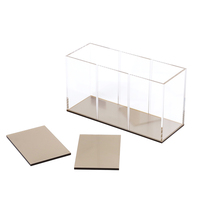 Acrylique Triple Pot De Rangement Compartiments Clair Stylo et Porte-Crayon Acrylique Organisateur De Crayons Tasse pour Bureau