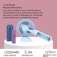 Ventilateur portable AntarcChill, petit ventilateur électrique USB rechargeable, mini ventilateur à main, 3 vitesses, refroidisseur d'air, lumière LED nocturne