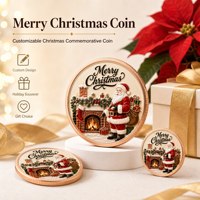 Pièce de monnaie commémorative de Noël personnalisée par le fabricant, en cuivre pur 999, 1 oz, 5 oz, avec impression colorée, pièce de collection pour les fêtes