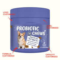 Complément alimentaire naturel probiotique en comprimés à mâcher pour chiens, favorise la santé digestive et immunitaire, absorption rapide, soins de santé pour animaux de compagnie